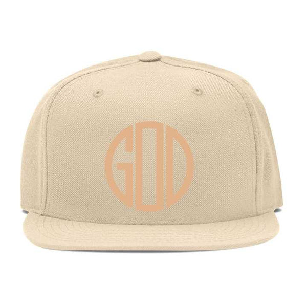 Embroidery Snapback Hat - Round Monogram