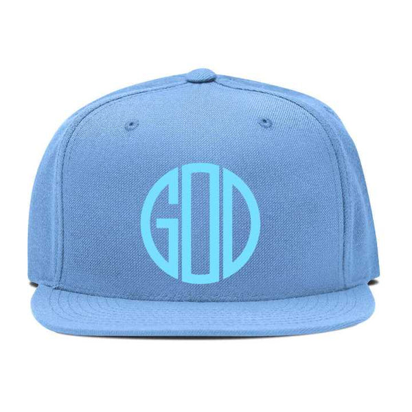 Embroidery Snapback Hat - Round Monogram